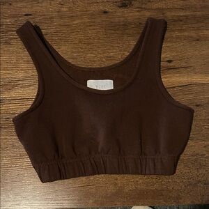 Brown Cropped Tank Top
